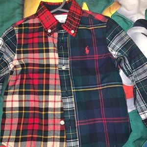 Kids polo flannel shirt